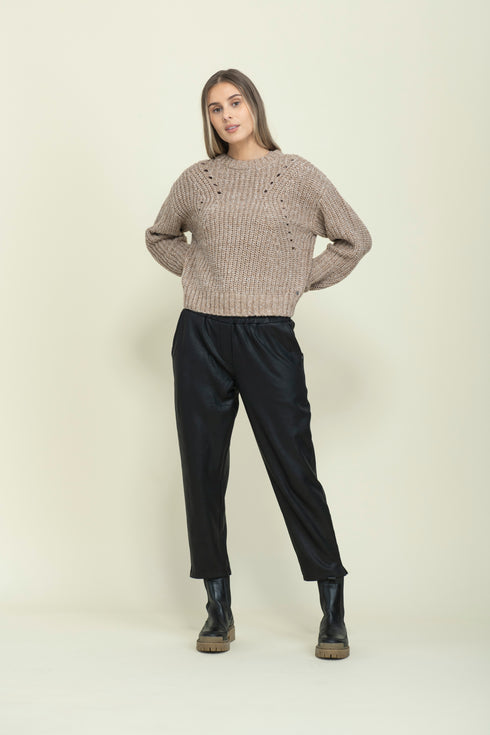 Mia-Pointelle Pullover